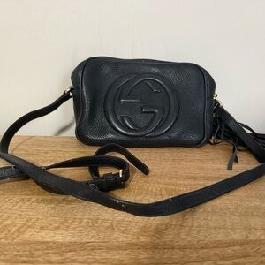 Gucci Disco Black Leather Crossbody Bag